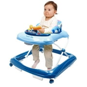 Wonder buggy Baby Walker, Foldable Activity Walkers Helper with Adjustable Height, Baby Activity Walker with Removable Toy Tray (Blue)