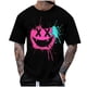 thumbnail image 2 of Blusas y camisas de manga corta con cuello redondo para hombre, blusas casuales de verano a la moda con cuello redondo y estampado para hombre., 2 of 4