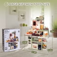 Wisairt Play Kitchen Set for Kids, 3FT Tall Kids Play Kitchen with ...