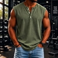 thumbnail image 2 of Mens Casual Solid Color Sleeveless T-Shirts Crew Neck Workout Muscle Tank Tops Summer Outdoor Fashion Streetwear, 2 of 7