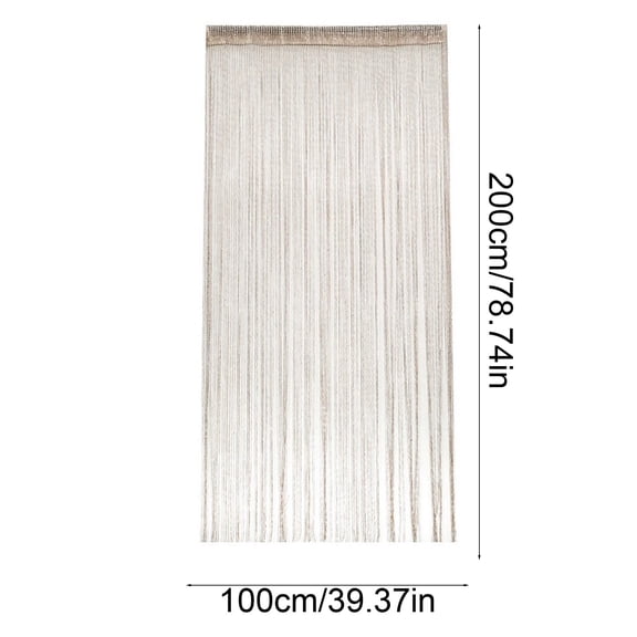 WEGFTDUOP Flat Silve-r Thread Beaded Curtain A Tassel Partition Curtain For Bedrooms Entryways And Living Rooms Suitable For Everyday Or Festive Decoration