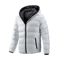 thumbnail image 2 of DPTALR Veste de Vol pour Hommes Réversible avec Capuche et Col en Manteau Chaud d'Hiver, 2 of 5