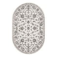 thumbnail image 2 of Unique Loom Boston Collection Area Rug - Floral (5' 3" x 8' Oval white Gray/Ivory), 2 of 6