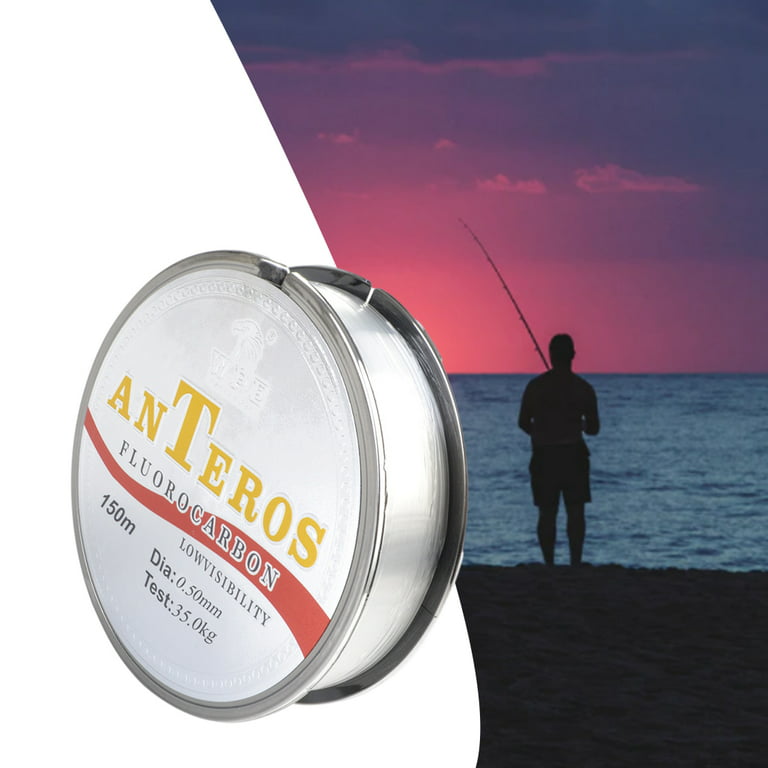 Fluorocarbon Fishing Line,Fluorocarbon Fishing Line,Clear Fishing Line  Spooler High Strength ,saltwater and freshwater Fishing Bass Trout Fishing,Fluorocarbon  Leader Line Underwater 