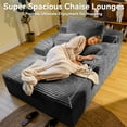 thumbnail image 3 of 2-Piece Modular Cloud Sectional Sofa Set - Expandable Corduroy Loveseat Dual Sleeper Sofa Bed with Interchangeable Layouts, No-Tools Assembly Deep Seat Living Room Furniture, 3 of 8