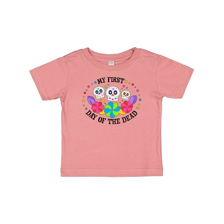 

Inktastic My 1st Day of the Dead with Sugar Skulls and Flowers Gift Baby Boy or Baby Girl T-Shirt
