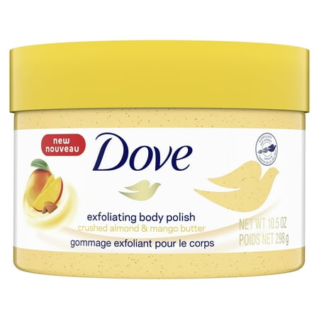 Dove Crushed Almond & Mango Butter Exfoliating Body Polish Scrub - 10.5 fl oz set of 3 