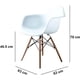 thumbnail image 5 of Set de 2 Sillas Replica Estilo Eames con Brazos Grupo Microtec Blanca Pata Madera Comedor Oficina Sala Cocina o Jardin Plastico Grueso Grupo Microtec Daw Daw, 5 of 5