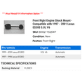 thumbnail image 2 of Front Right Engine Shock Mount - Compatible with 1997 - 2001 ES300 3.0L V6 1998 1999 2000, 2 of 2