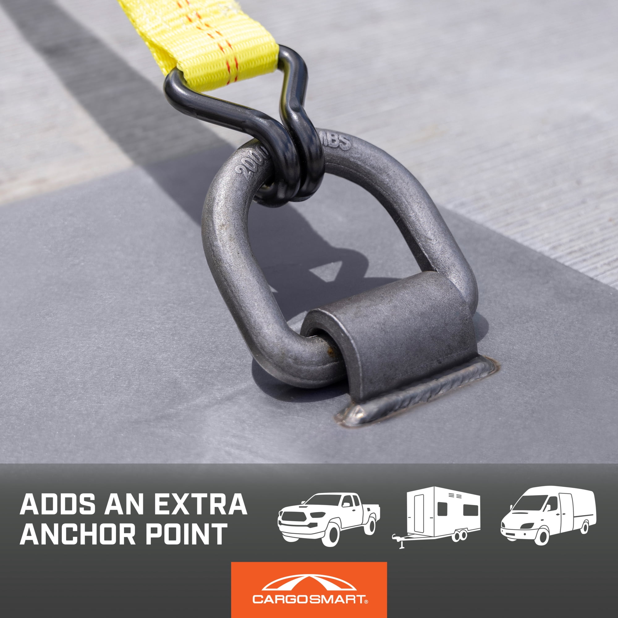 CargoSmart Weld-On Heavy-Duty D-Ring, 3/4in. Dia.