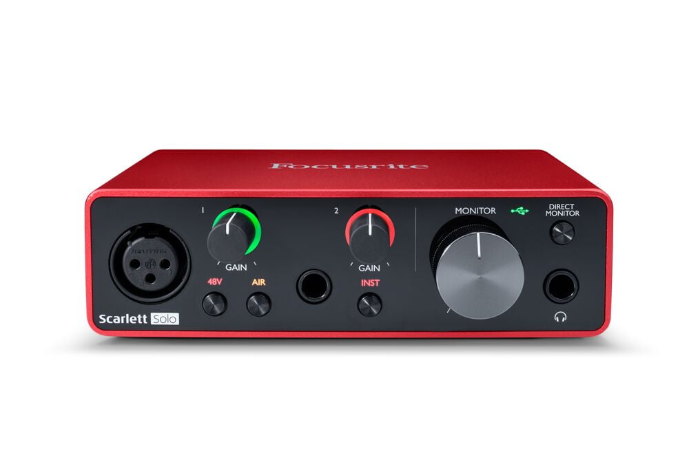 Focusrite SCARLETT SOLO 3rd Gen 192kHz USB Audio Interface w/ Samson HeadphonesFocusrite SCARLETT SOLO 3rd Gen 192kHz USB Audio Interface w/ Samson Headphones