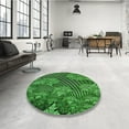 thumbnail image 3 of Ahgly Company Indoor Round Patterned Deep Emerald Green Area Rugs, 4' Round, 3 of 6