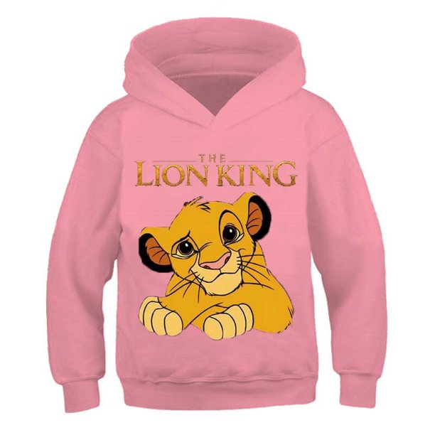 Sudadera de manga larga para niños, sudaderas con capucha con estampado de Simba y El Rey León, ropa informal para bebés y niñas, otoño qym unisex