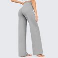 thumbnail image 4 of HXWCHs Women's DriMore Core Yoga Pants Relaxed Fit Active Workout Lounge Pants Light Gray L, 4 of 6