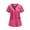 Hot Pink [New Arrivals: Mix, Match & Save], variant on Women's Nurse Tunic Uniform V-Neck Top for Carers Clinic Protective Clothing Professional Medical Scrubs Workwear | CSEONE,White XL