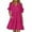 Hot Pink new2, variant on qolati Summer Dresses for Women 2025 Trendy Ruffle Short Sleeve V Neck A Line Tiered Flowy Sundress Loose Casual Mini Beach Dress with Pockets