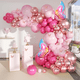 thumbnail image 3 of Kit de Globos Metálicos Rosa Con Mariposas Decoración San Valentín Cumpleaños Bodas Xtellar rosa, 3 of 3