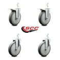 thumbnail image 2 of 6 Inch Thermoplastic Rubber 7/8 Inch Square Stem Caster Set 2 Total Lock Brakes, 2 of 2