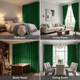 thumbnail image 6 of SNITIE 2 Panels Luxury Velvet Light Filtering Curtains, Thermal Insulated Grommet Drapes for Living Room, Super Soft Window Curtains for Home Decor, 6 of 8