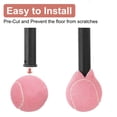 thumbnail image 4 of Uxcell 2 Pcs Pelotas de Tenis Precutadas para Andadores, Accesorios Universales de Pelotas Deslizantes para Patas de Muebles y Protección del Suelo, Rosa, 4 of 6