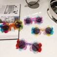thumbnail image 3 of Faithtur Enfants Lunettes de Soleil avec Soleil Fleur Forme Transparente Couleur Gelée, 3 of 7