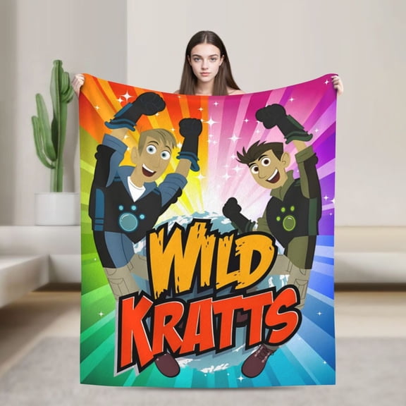 Anime Blanket Wild Kratts Ultra-Soft Micro Fleece Blanket Cozy Blanket Thick Warm Plush Throw Blanket Sofa Cushion, Warm Flannel Blanket For Living Room Bedroom 40"X30"