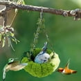 thumbnail image 2 of Plush Bird Nest Hammock Bed- Hanging Swing for Cage, Warm Sleeping Nest for Parrot, Parakeet, Cockatiel, Lovebird, Canary, Hamster & Ferret - Cozy Bird Cage Accessories Small Pet Bed, 2 of 7