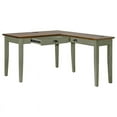 thumbnail image 5 of Farmhouse Wood Writing Desk and Return Open L-Shaped Green Wood, 5 of 7