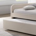 thumbnail image 4 of Home Design Uma Twin Daybed with Linen Upholstery, Button-Tufted Back, Track Arms, and Pull-Out Trundle, Comfortable Seating and Sleeping, Beige, 4 of 4