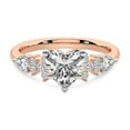thumbnail image 4 of IGI Certified 4 Carat Heart Shape Lab Grown Diamond Engagement Ring | 14K Rose Gold | Josephine Four Prong Side Stone Diamond Ring | FG-VS1-VS2 Quality Friendly Diamonds, 4 of 6