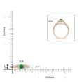 thumbnail image 4 of ANGARA Natural Vintage Inspired Round Emerald & Diamond Three Stone Ring in 14K Rose Gold for Women (Size-5mm) | May Birthstone, Birthday, Anniversary, Jewelry Gift for Women | Natural Emerald Ring, 4 of 10