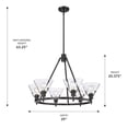 thumbnail image 4 of Yep by Golden Lighting Orwell 6-light Chandelier in Matte Black and Clear Glass, 4 of 9