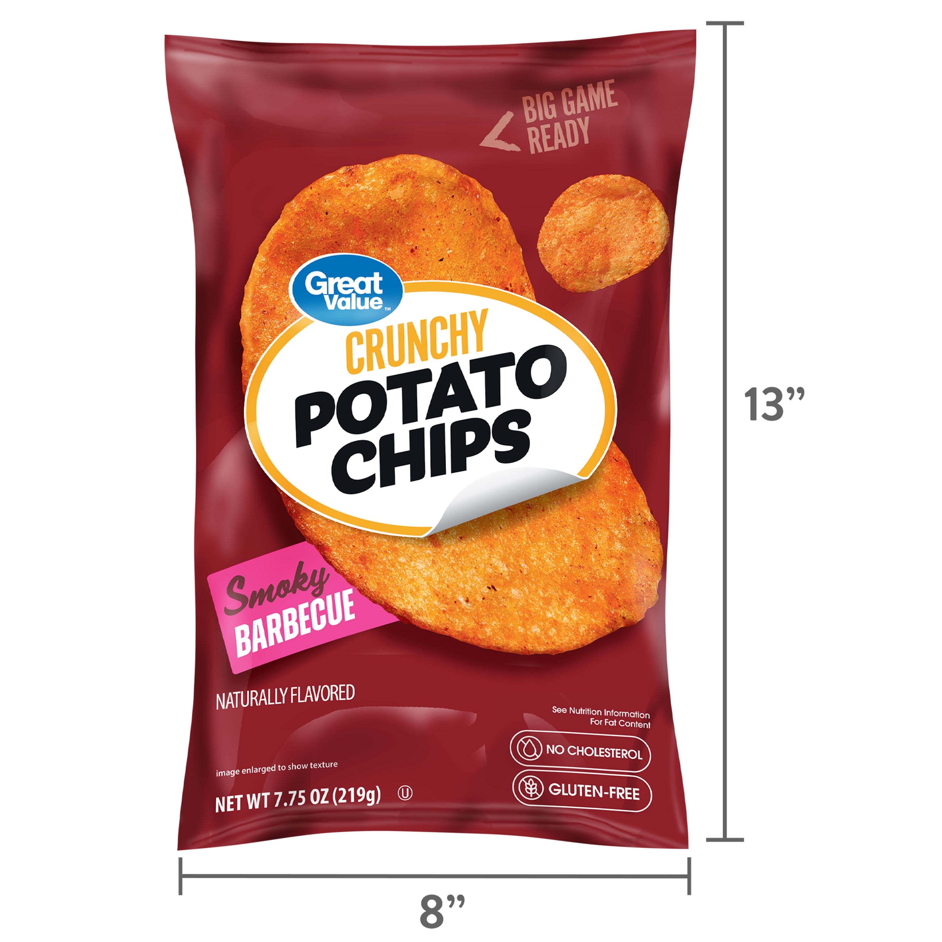 Great Value Barbecue Flavored Potato Chips, 7.75 oz