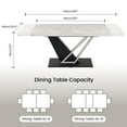 thumbnail image 4 of VENTOPYR Wooden Extendable Dining Table,60'' to 80'' Modern Farmhouse Kitchen Table for 8-10 Person, 4 of 7