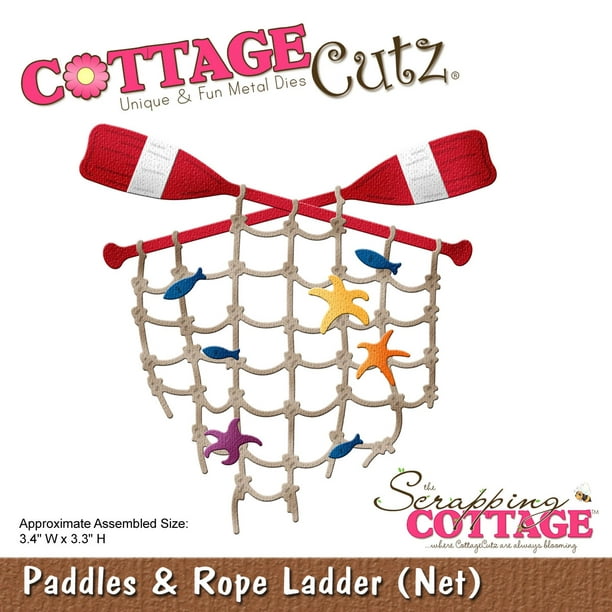 CottageCutz Die-Paddles & Corde Échelle Filet 3.4"X3.3"