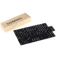 thumbnail image 1 of juego de bloques de dominó de madera negros, juego de bloques de juguete apilables, juegos de mesa de dominó, 1 of 5