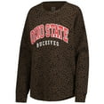 thumbnail image 2 of Women's Gameday Couture Brown Ohio State Buckeyes Leopard Oversized Sweatshirt, 2 of 3