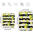 thumbnail image 2 of FREEAMG Dish Drying Mat Yellow Lemon Black Stripes Microfiber Absorbent Drying Pad Heat Resistant Kitchen Island Protector Stove Top Cover 16"× 18"Spring Summer Autumn Winter Holiday Gift, 2 of 6
