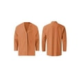 thumbnail image 4 of Biekopu Men Casual Button Down Shirts Long Sleeve V Neck Solid Color Cardigans Beach Tops, 4 of 5