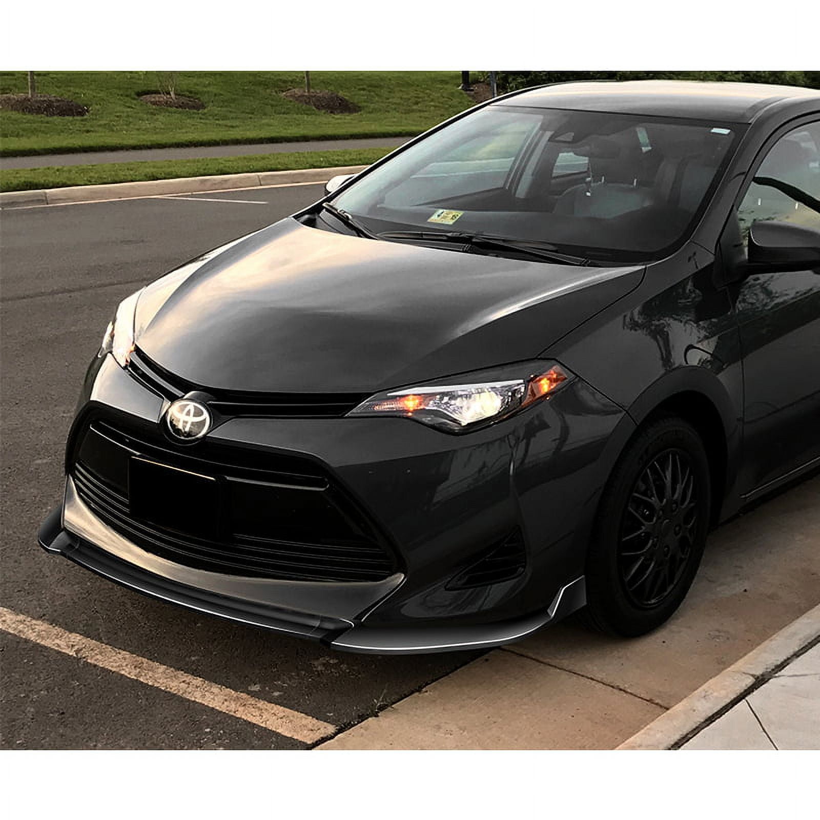 Stay Tuned Performance Easy Installation Front Body Kit Bumper Lip, Black, 3 Pieces