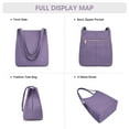 thumbnail image 6 of Kattee Women Soft Genuine Leather Totes Shoulder Bag Purses and Handbags with Top Magnetic Snap Closure, 6 of 7