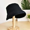 thumbnail image 3 of CoCopeanut Solid Color Women Bucket Hat Summer Foldable Sunscreen Panama Fisherman Hat Female Outdoor Sun Prevent Hat Present, 3 of 6