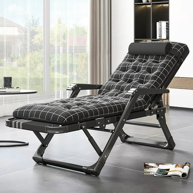 Portable Lounge Chair Cot Adjustable 5 Position Folding Lounge