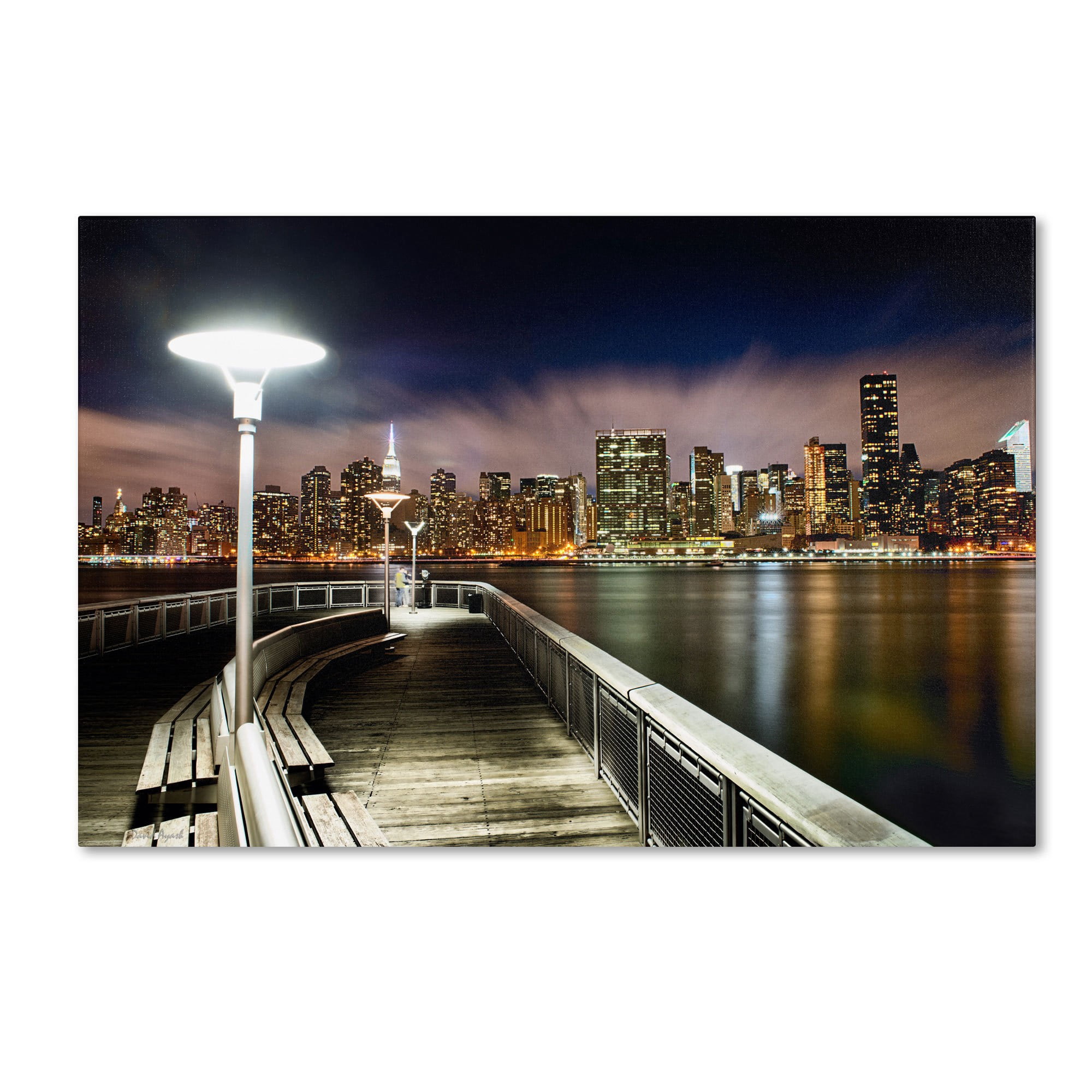 Trademark Fine Art "Gantry Plaza - NYC" Canvas Art by David Ayash