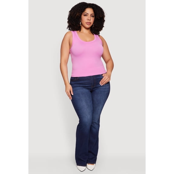Women's Plus Size Seamless Scoop Neck Tank Top