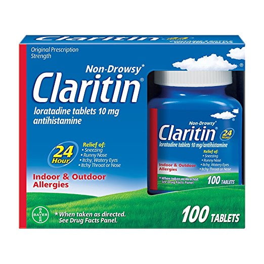 Claritin 24Hour NonDrowsy Allergy Medicine Tablets, Loratadine 10 mg