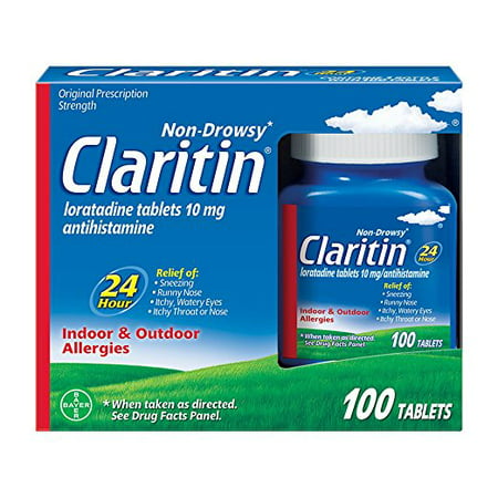 Claritin 24-Hour Non-Drowsy Allergy Medicine Tablets, Loratadine 10 mg, 100 Count (The Best Non Drowsy Allergy Medicine)
