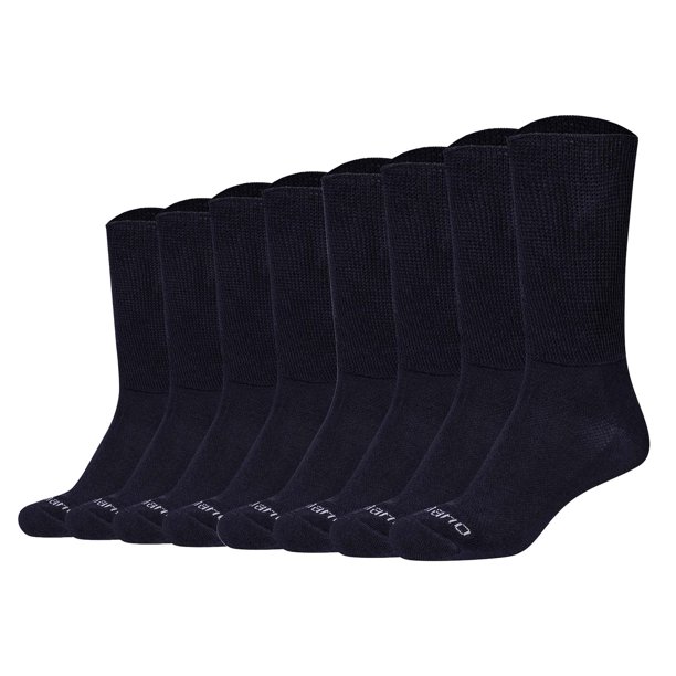 Calcetines Camano unisex, paquete de 8 - Calcetines orgánicos para diabéticos, calcetines para diabéticos, lisos Azul oscuro 39-42