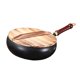 thumbnail image 4 of 945 Manual de sartén Wok Forjing Pan de hierro Mango de madera Mango multifuncional sin cocción con recubrimiento de cocción para acampar para la tapa de madera, 4 of 8