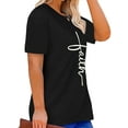 thumbnail image 4 of XCHQRTI Faith T Shirt Plus Women Graphic Tees Sunflower Christian Tops Clothes Short Sleeve, 4 of 8